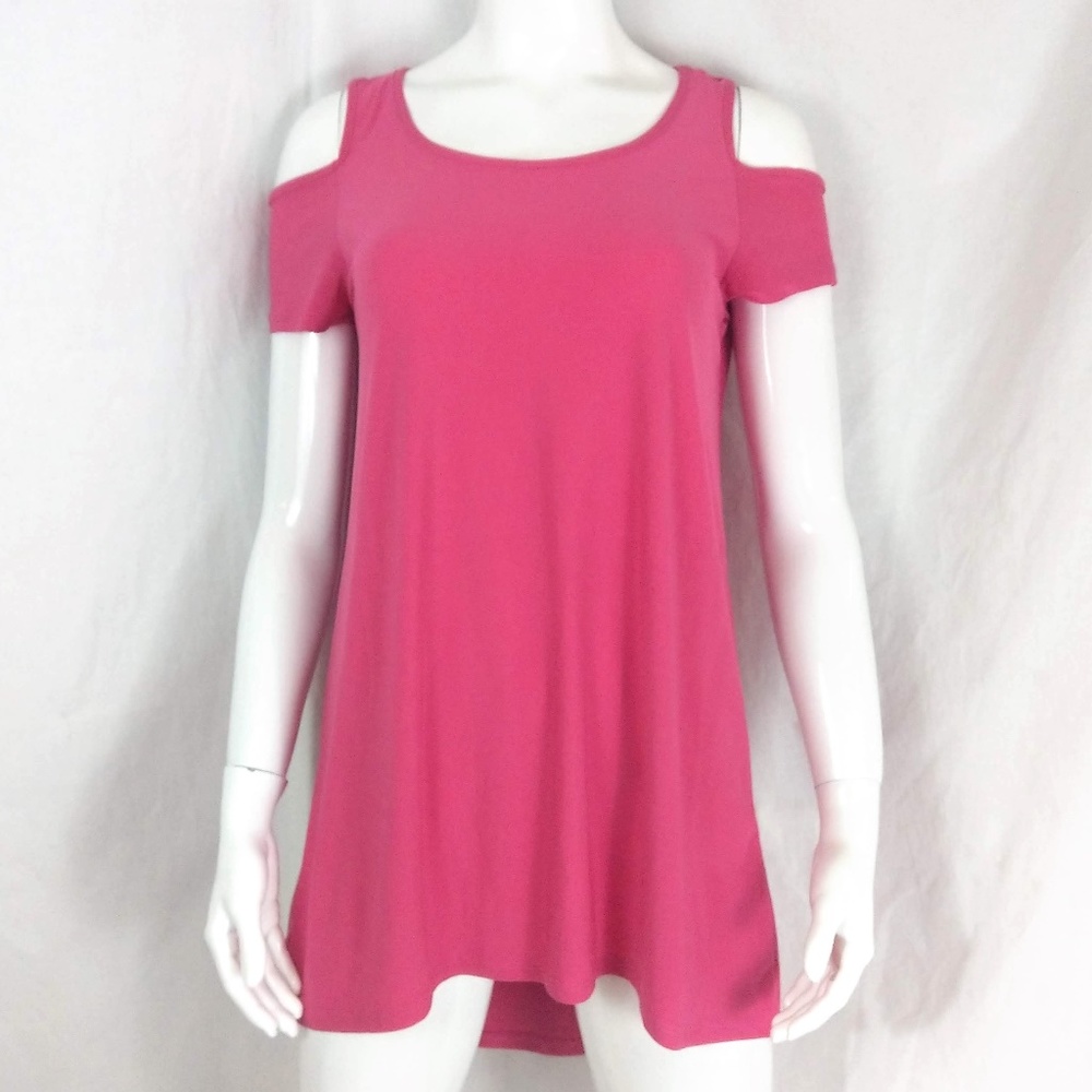 Selfee Cold Shoulder Hi-lo Stretchy Top